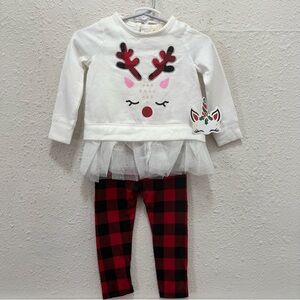 Btween Girls Christmas Reindeer Set NEW 12 Months